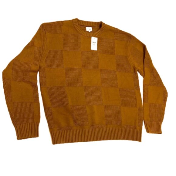 Mode of One Men's Long-Sleeve Relaxed-Fit Sweater French Vicuna Size L - Picture 3 of 5